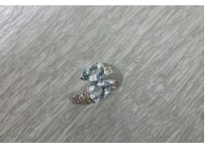 Diamond Aquamarine Ring